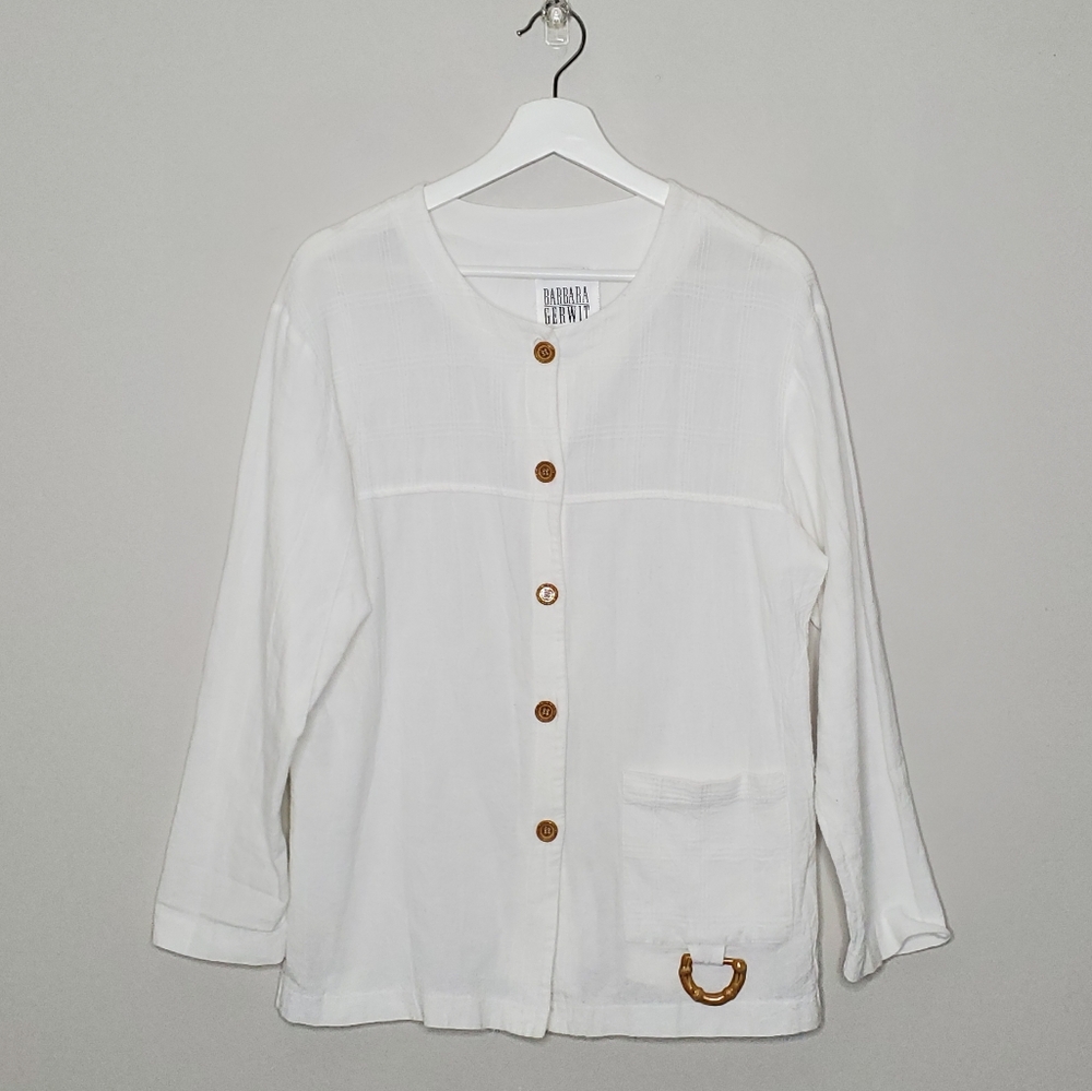 BARBARA GERWIT |‎ Vintage Button Front Top | M